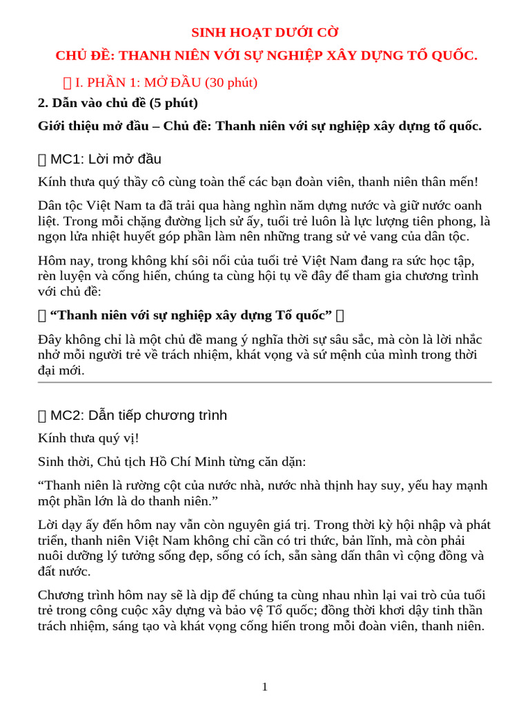 SHDC Tuần 25 | PDF