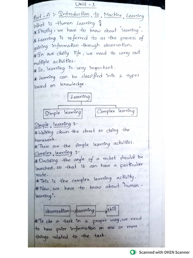 ML Unit-1 Notes | PDF