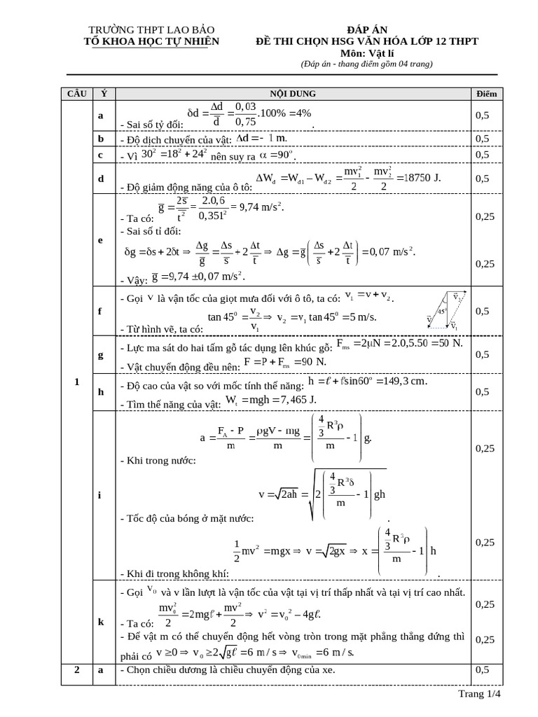 1.dap An de On Tap So 1 | PDF