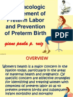 Preterm Labor and Prevention of Preterm Birth