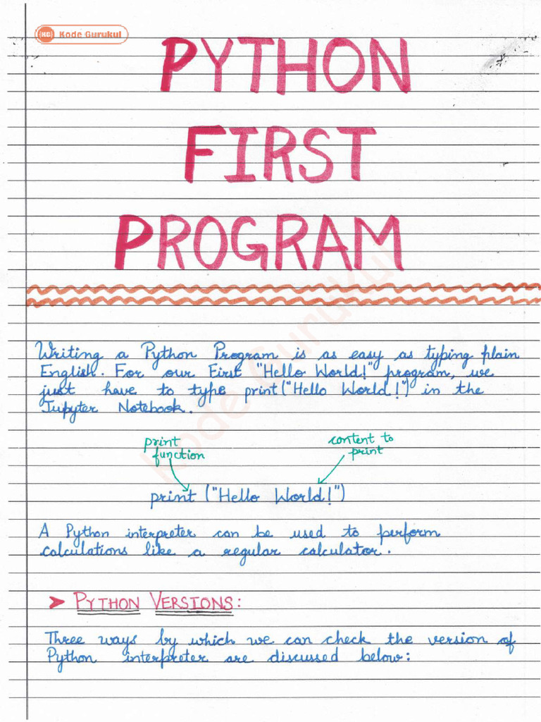 3 Python First Program | PDF