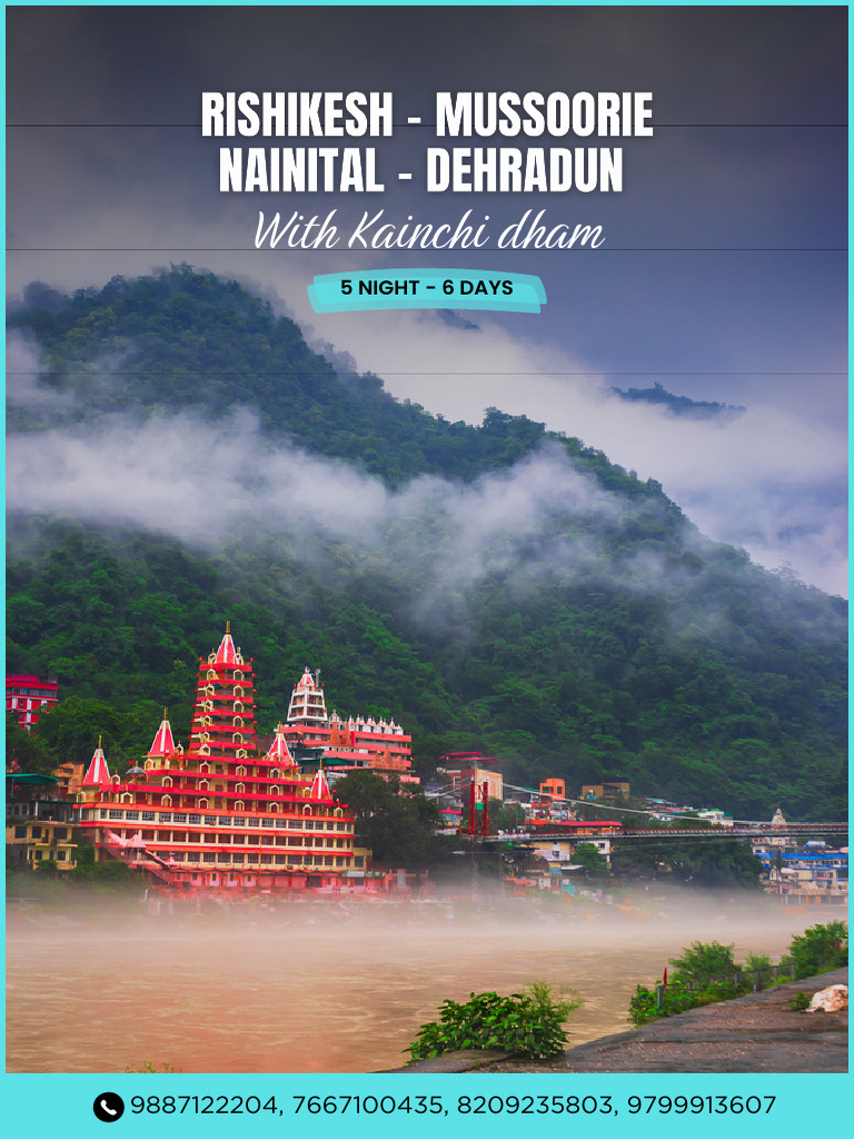 Rishikesh Mussoorie Nainital Trip Brochure | PDF