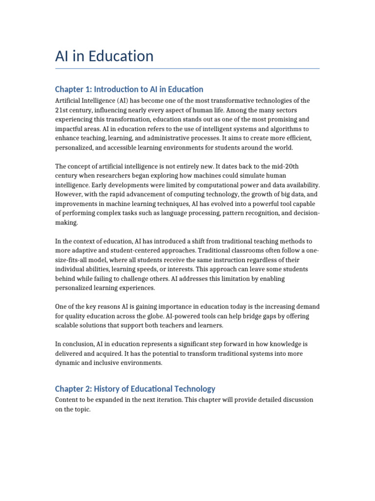 AI in Education | PDF