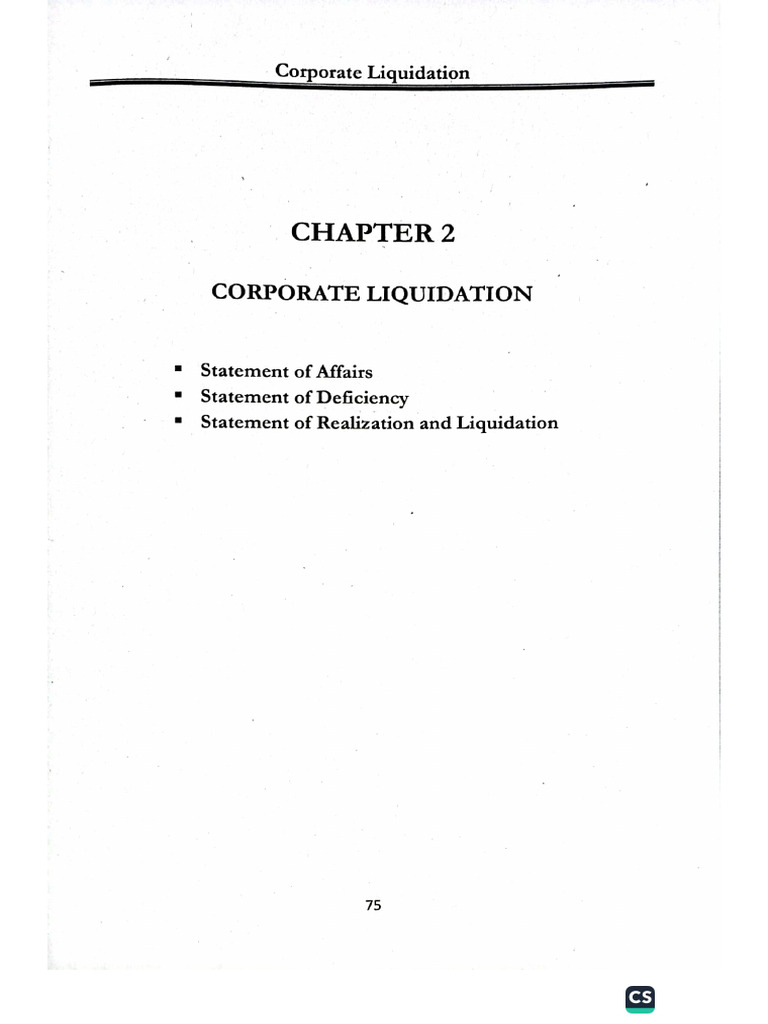 Corporate Liquidation AFAR Quick Notes | PDF