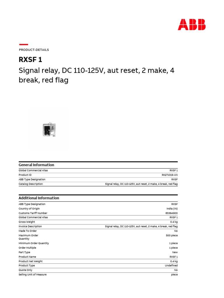 Abb RXSF1 | PDF