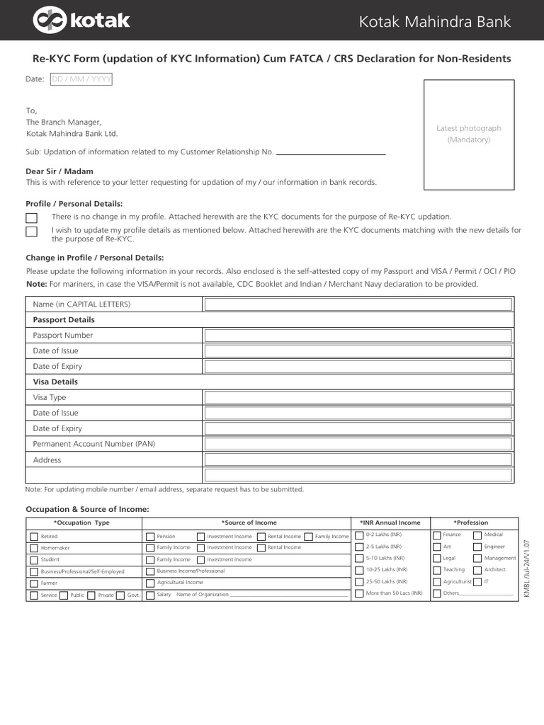 KYC Form | PDF