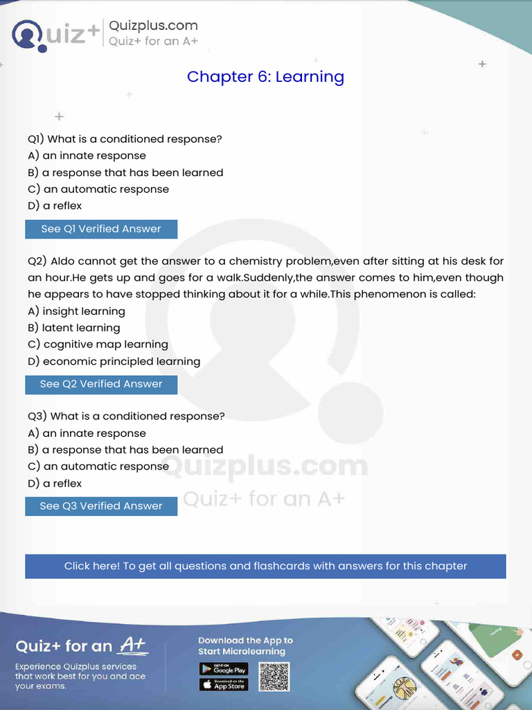 What Is A Conditioned Response | PDF