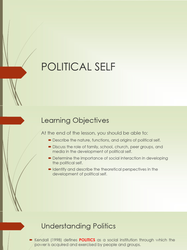 LESSON 10-Political Self | PDF