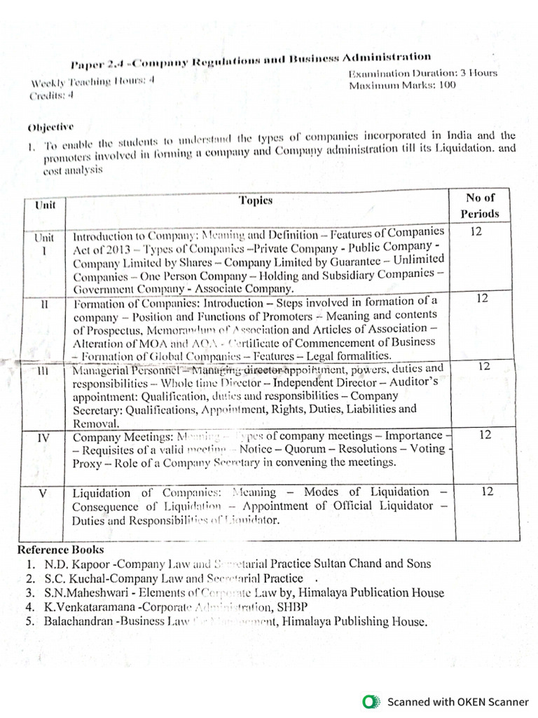 CRBA Syllabus | PDF