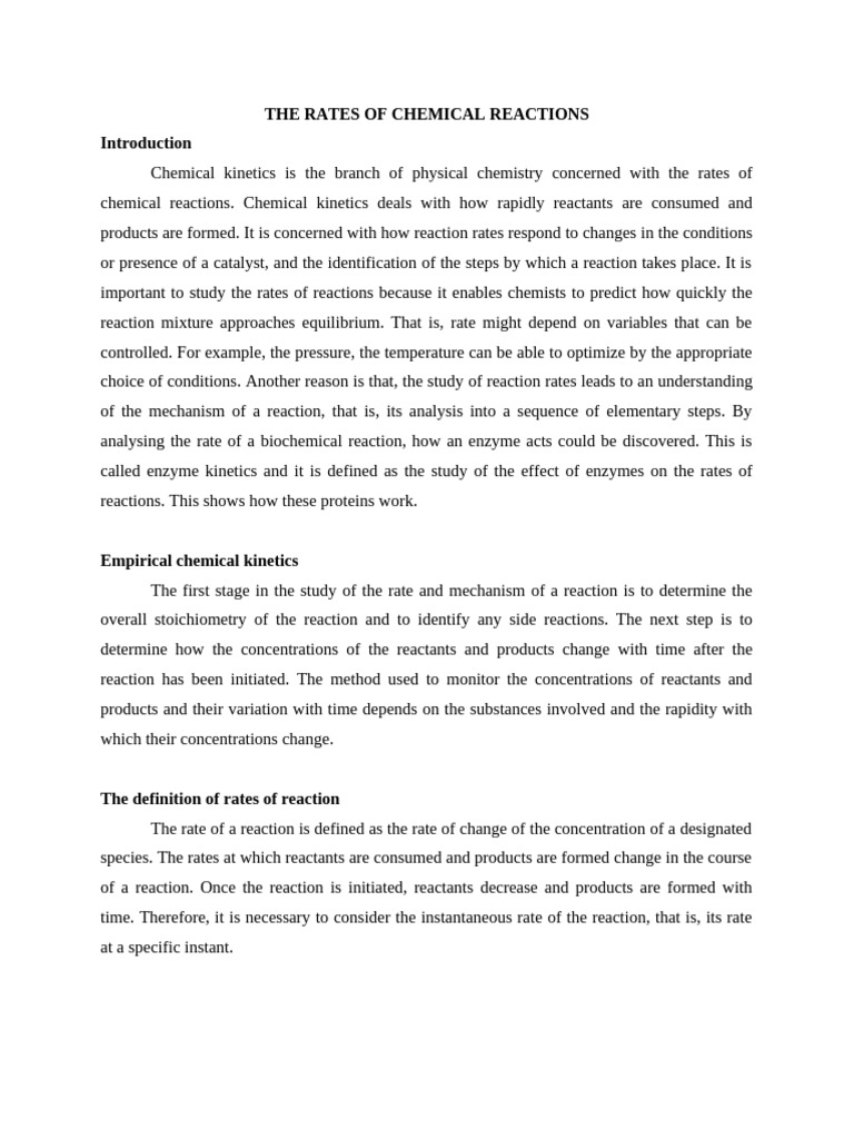 Factors Affecting Reaction Rates | PDF | Reaction Rate | Periodic Table