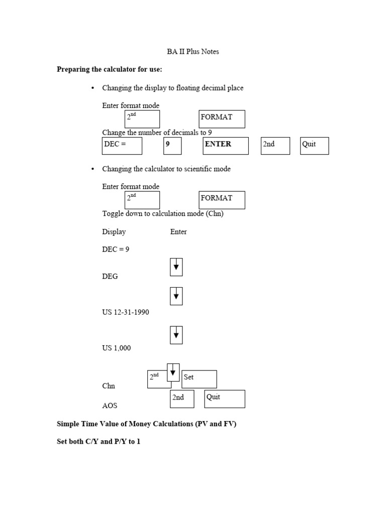 BA II Plus Notes-2 | PDF | Bonds (Finance) | Interest