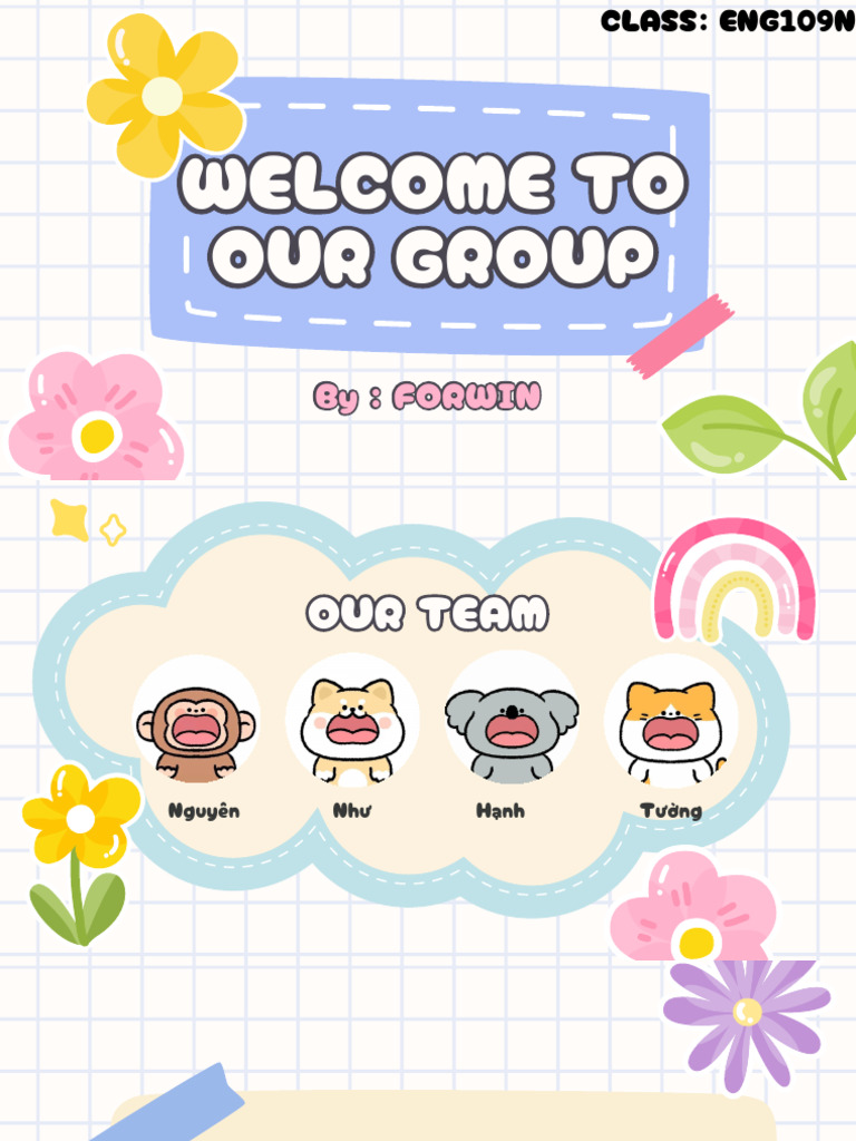 Blue and White Playful Illustrated Group Project Presentation | PDF