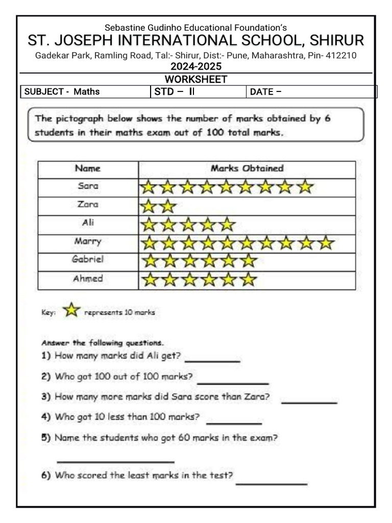 Work Sheet Math 1 | PDF