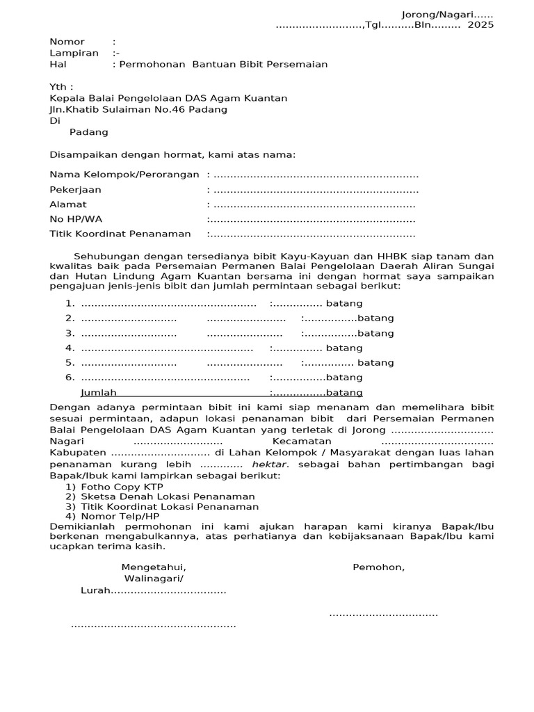 Contoh Surat PP 2025 | PDF