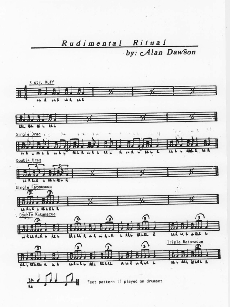Alan Dawson Rudiment Ritual | PDF