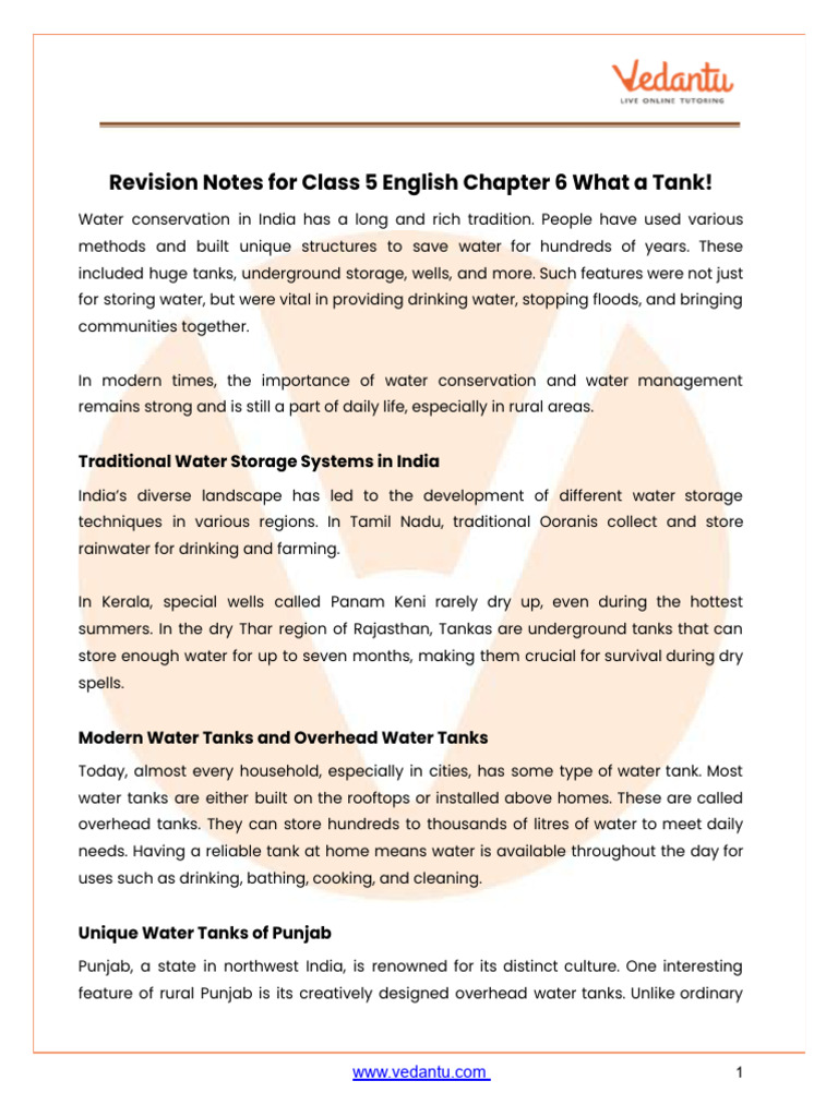 CBSE Notes Class 5 English Chapter 6 - Free PDF | PDF
