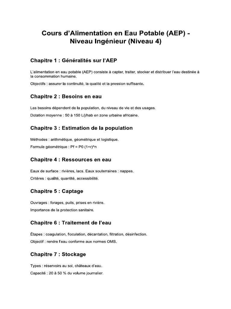 Cours AEP | PDF