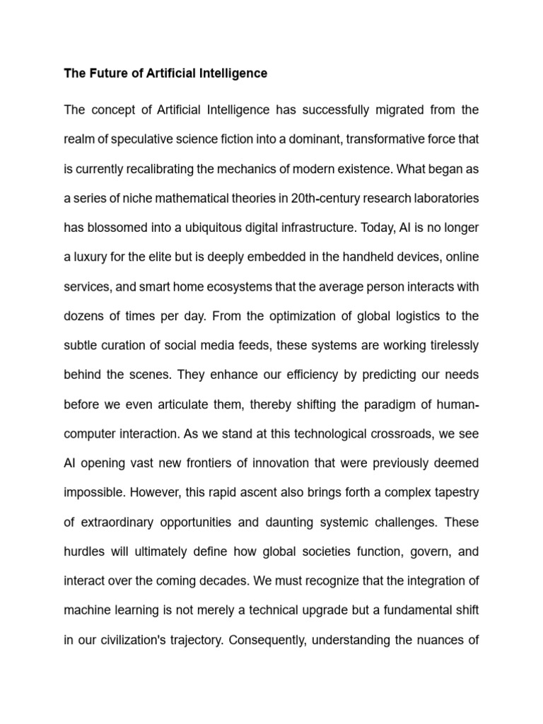 The Future of Artificial Intelligence | PDF