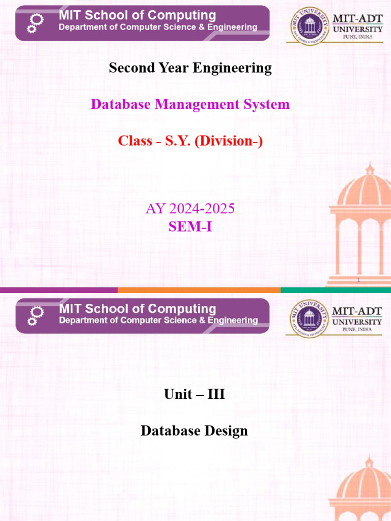 UNIT III Database Design | PDF