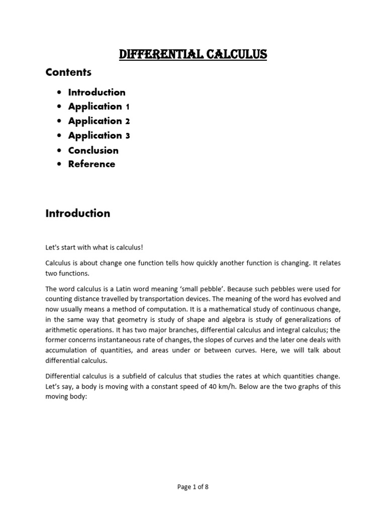 Differ Net I Al Calculus Project | PDF | Calculus | Differential Calculus