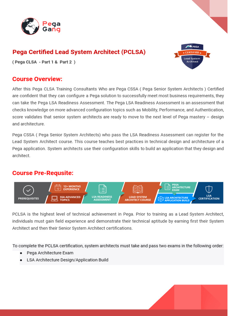 Zenith Pega Developer (Pega CLSA V8.5 & 8.6 MC) Course Brochure | PDF ...