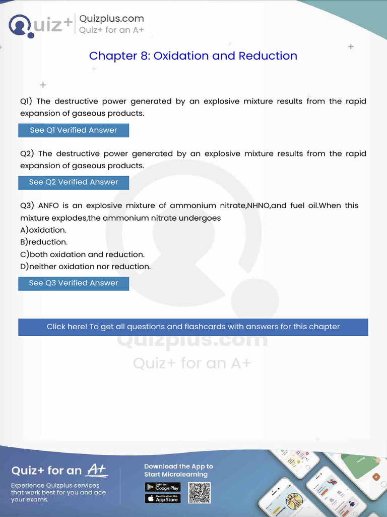 The Destructive Power Generated by An Explosive Mixture Results From ...