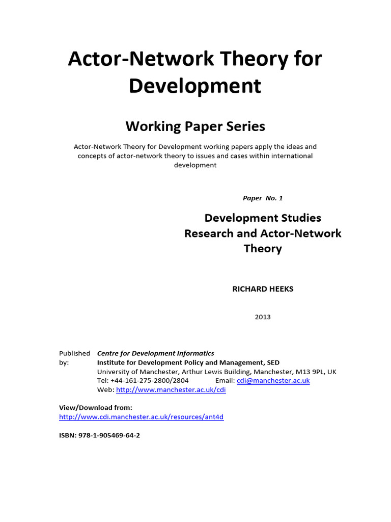 Actor Network Theory - pdf2 | PDF