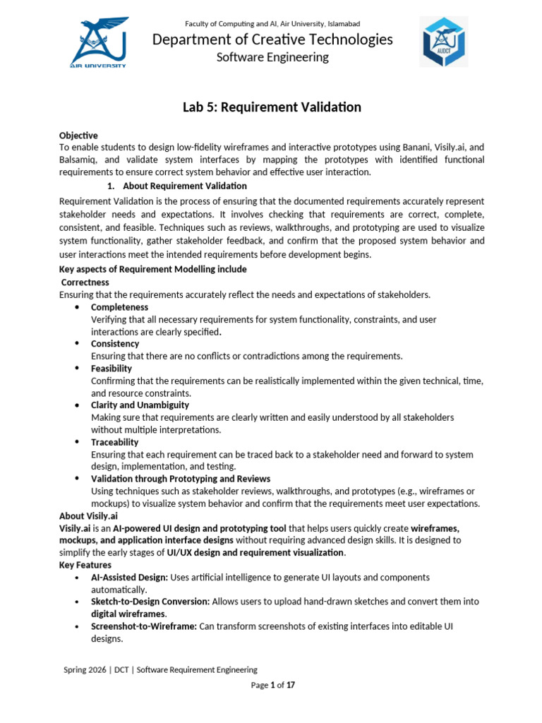 Lab5 Requirement Validation Prototyping | PDF | User Interface ...