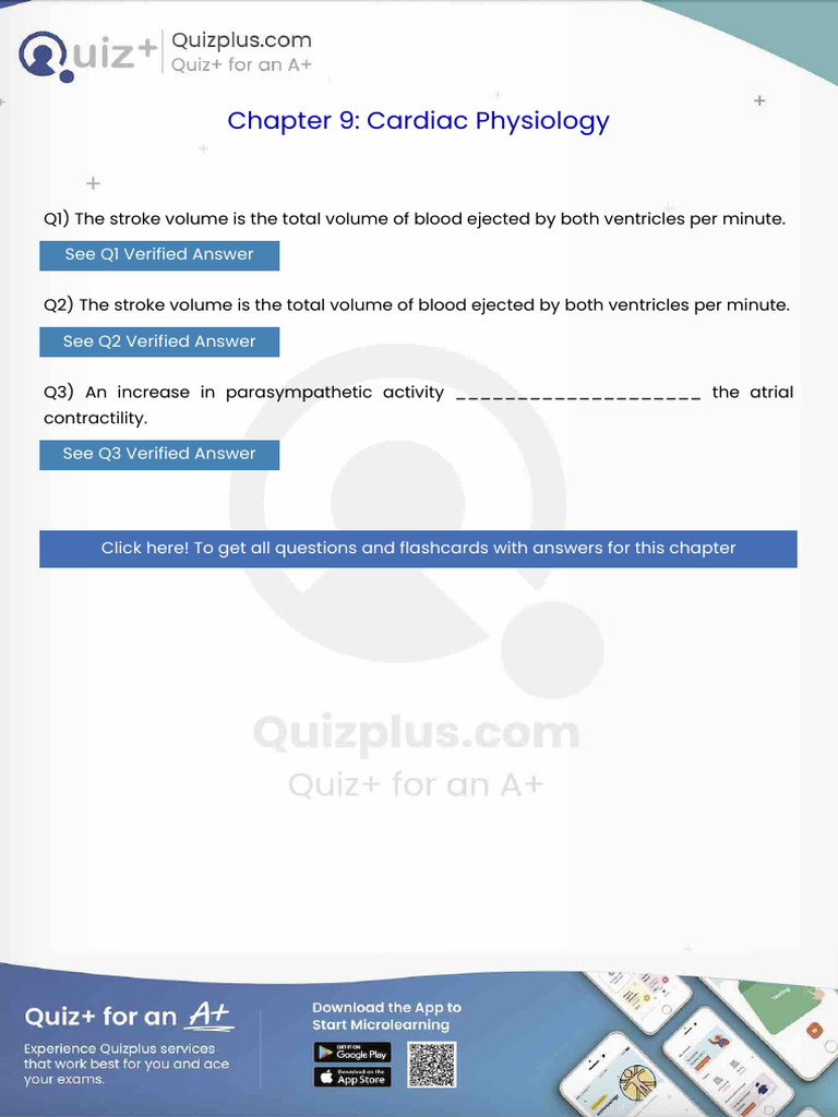 The Stroke Volume Is The Total Volume of Blood Ejected by Both ...
