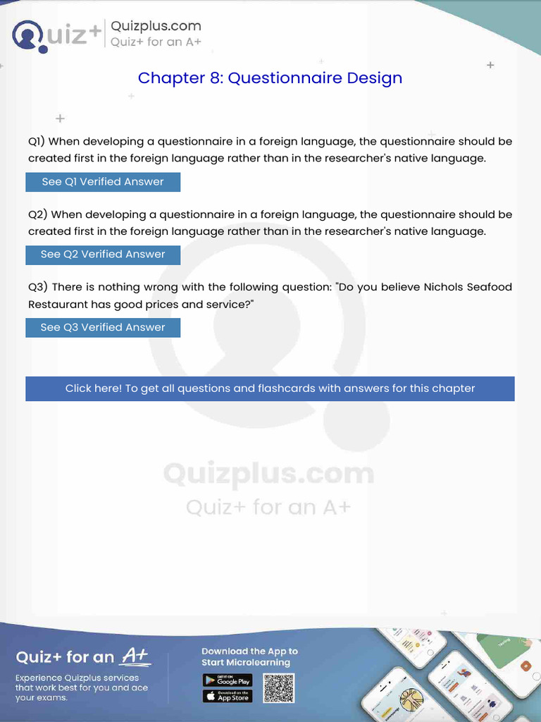When Developing A Questionnaire in A Foreign Language The Questionnaire ...