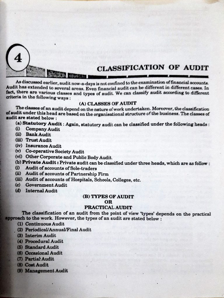 Classification of Audit | PDF