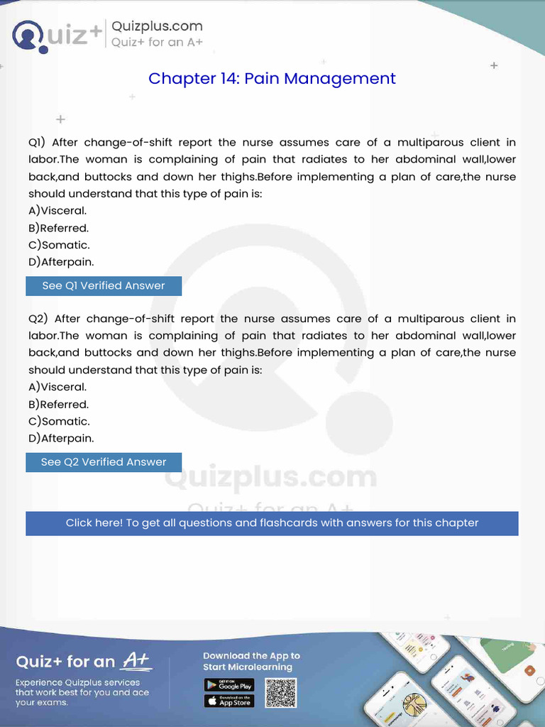 After Changeofshift Report The Nurse Assumes Care of A Multiparous ...