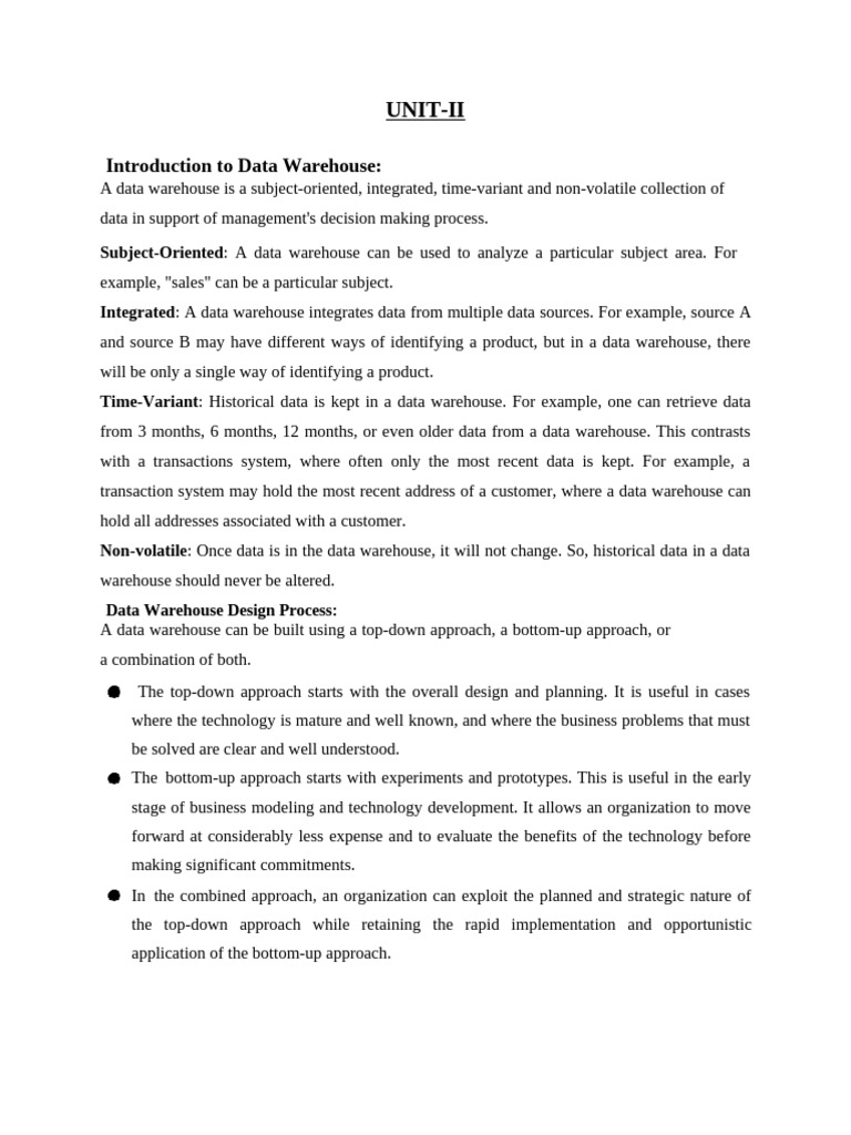 DMDW Module 2 | PDF