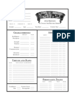 Ars Magicka Character Sheet