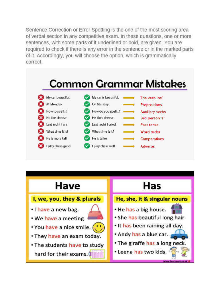Sentence Error | PDF