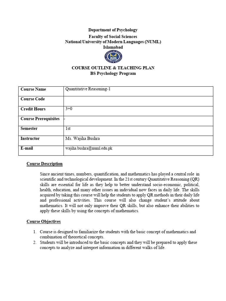 Quantitative Reasoning | PDF | Statistics | Mathematics