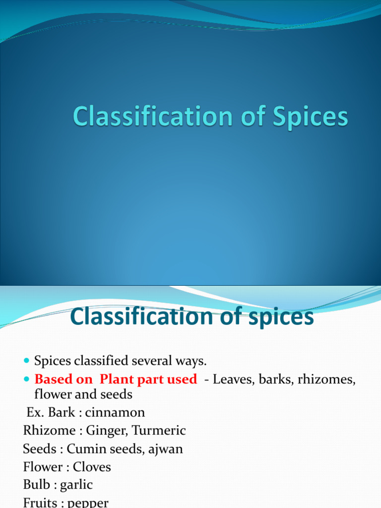 4 Spices Classification | PDF