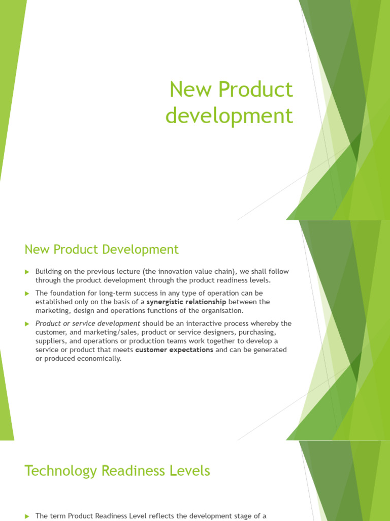 Lecture 4 - New Product Development | PDF | Prototype | Procurement