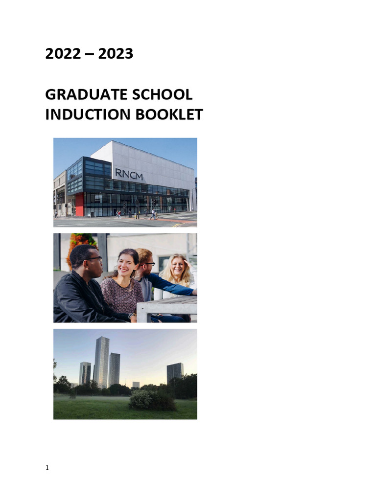 Graduate School Induction Booklet September 2022-23 | PDF | Methodology ...