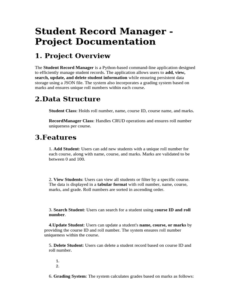 Student Record Manager | PDF