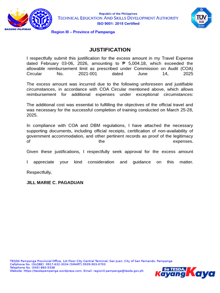 Justification Tev | PDF