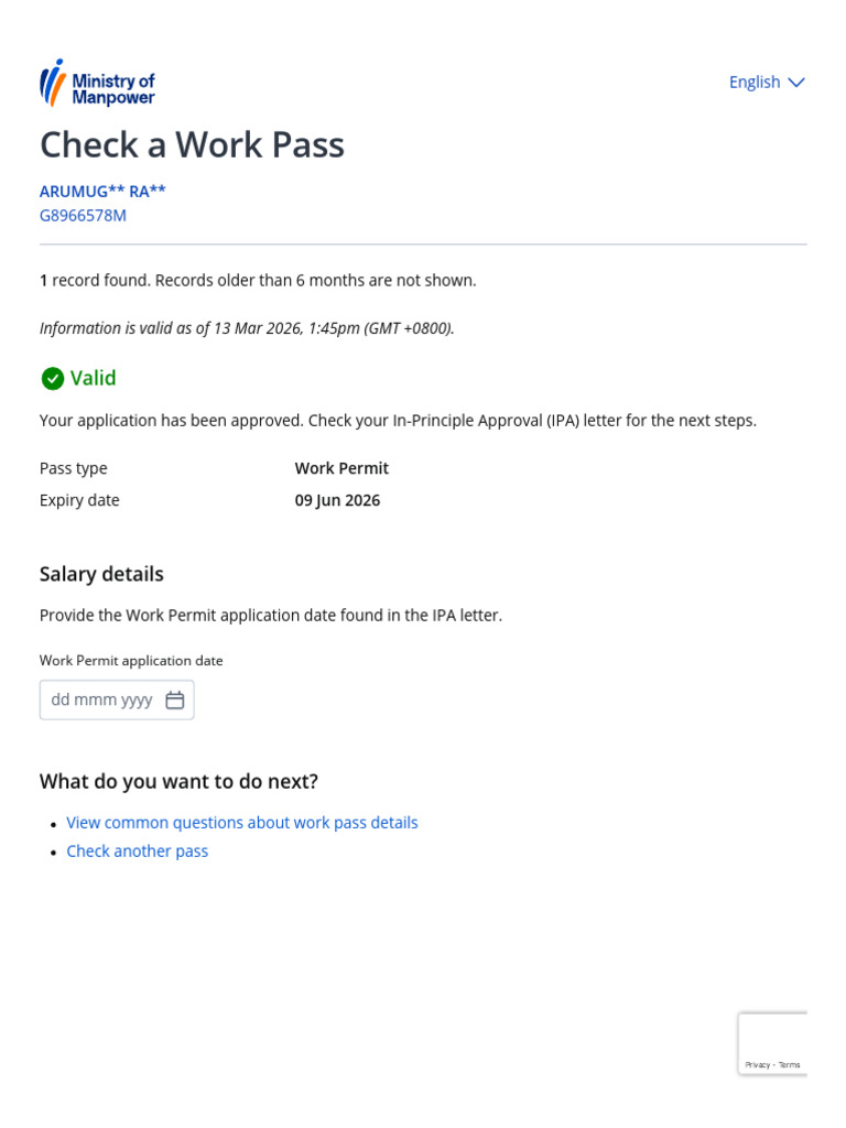MOM - Check A Work Pass | PDF