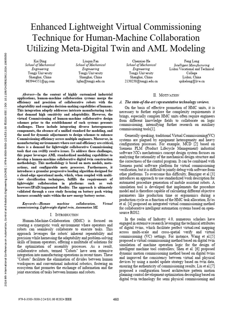 Cc12 Enhanced Lightweight Virtual Commissioning Technique For Human ...