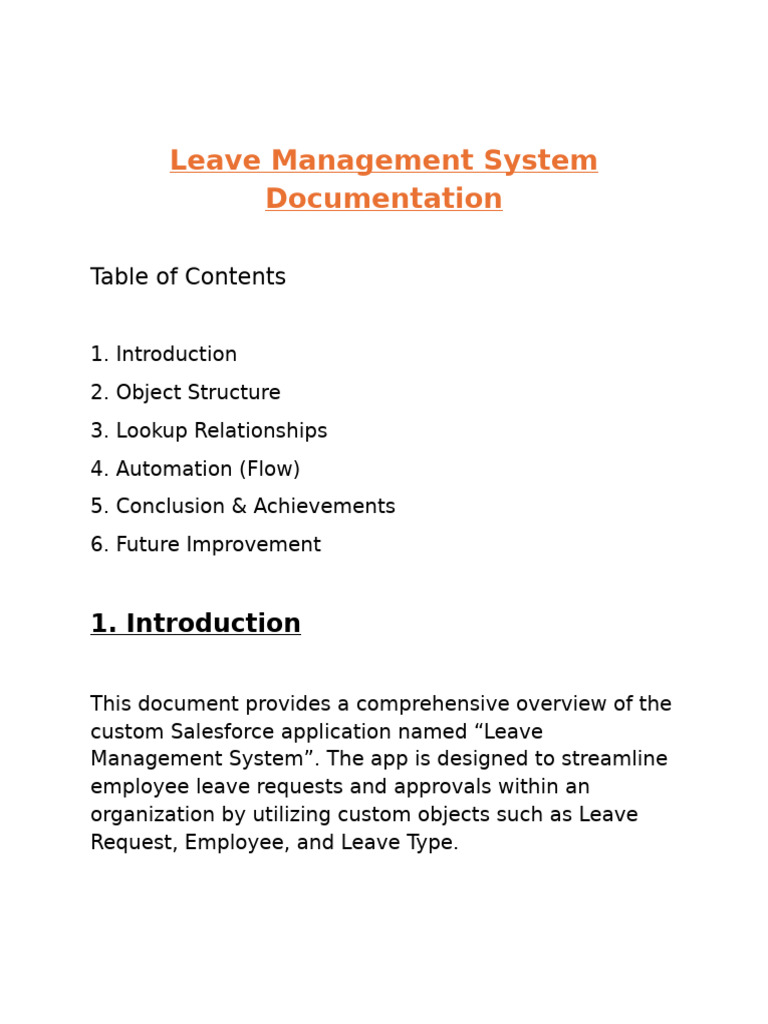 Leave Management System | PDF | Computing | Information Technology ...
