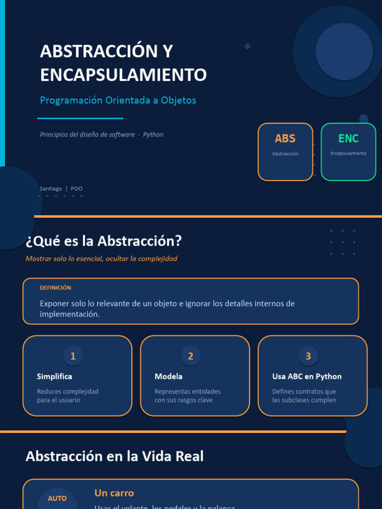 Abstraccion y Encapsulamiento POO | PDF