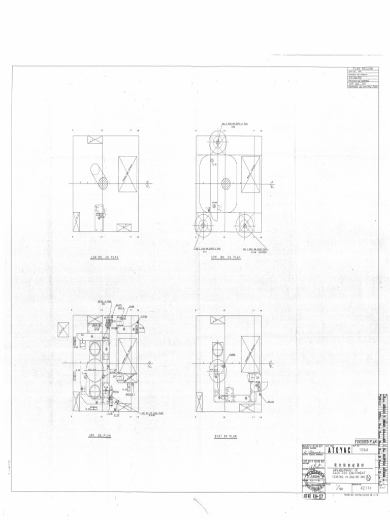 Eb-17 Arrangement of Electric Equipment (4-4) (Casing in Engine Room) | PDF