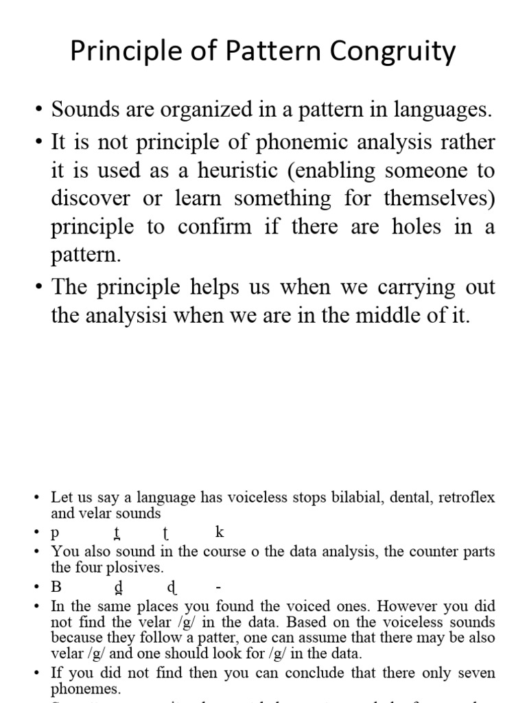 Principle of Pattern Congruity | PDF