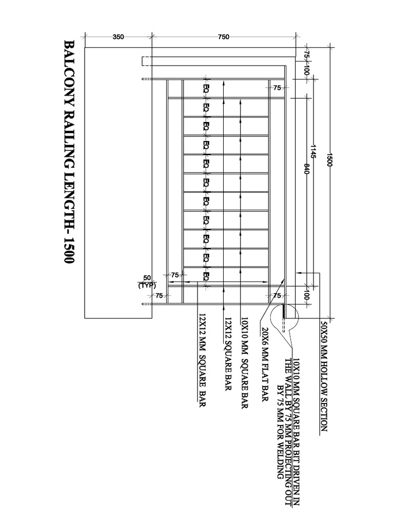 Final Approved Balcony Railing All Blocks | PDF