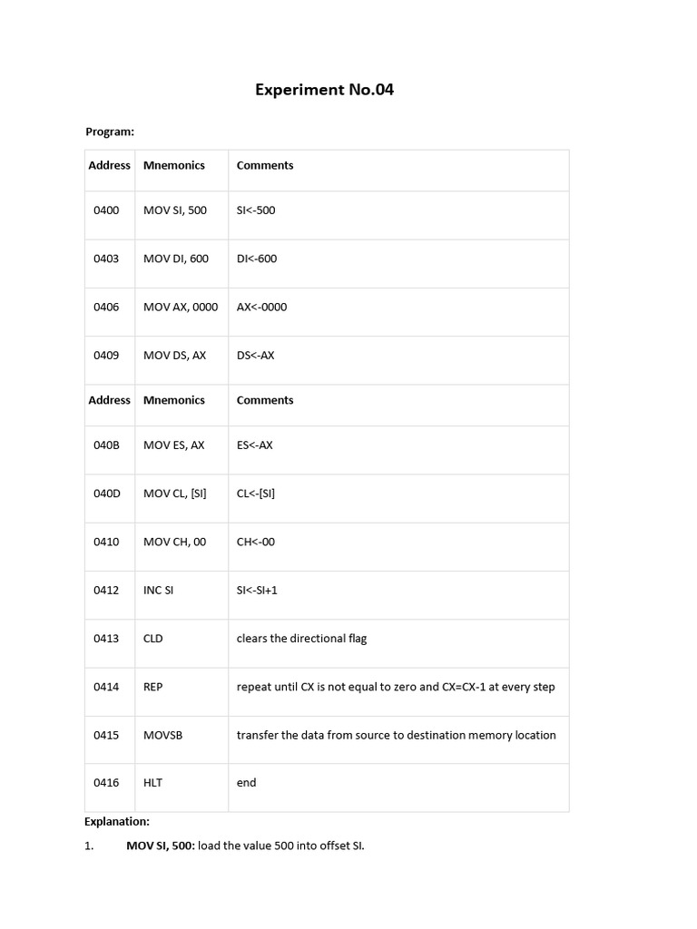 MP Lab Manual Output (4-10) | PDF | Assembly Language | System Software