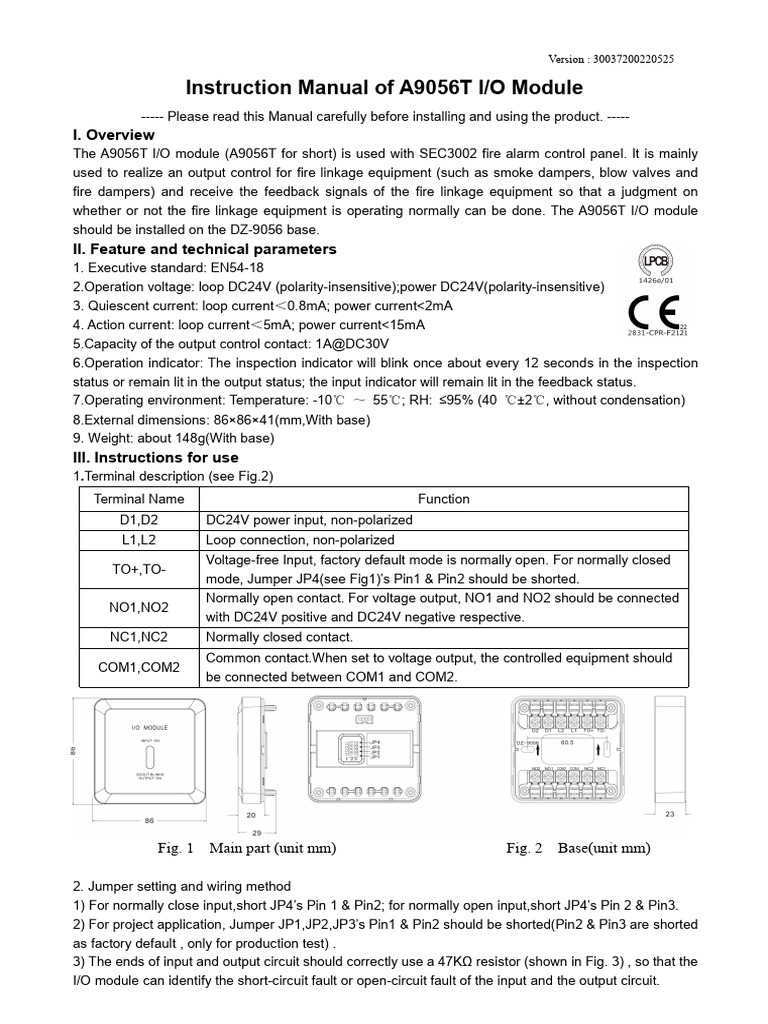 Addressable IO Module A9056T | PDF